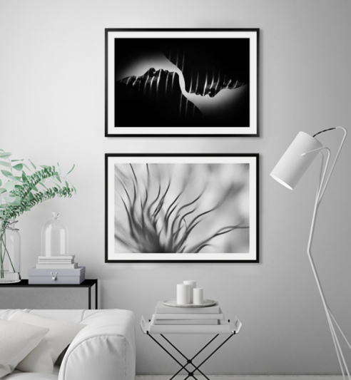 Fotografien mit abstrakten Motiven für minimalistische Einrichtung