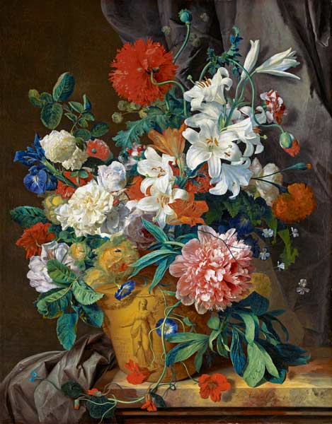 Stilleven met bloemen, 'Leliën des velts' von Jan van Huysum