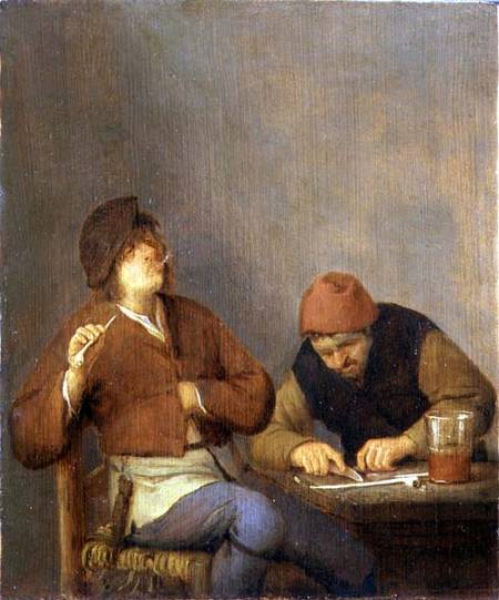 Two Smokers in an Interior von Adriaen van Ostade