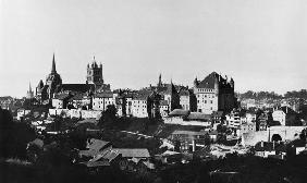 View of Lausanne, c.1856-60 (b/w photo) 