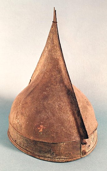 Helmet, from Bernieres d''Ailly, Calvados, c.800-700 BC (bronze) von Bronze Age