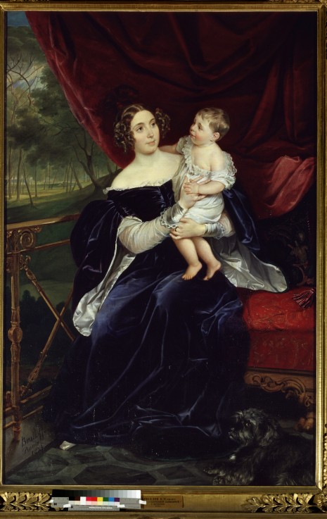 Bildnis der Gräfin Olga Orlowa-Dawydowa mit ihrer Tochter Natalia von Brüllow