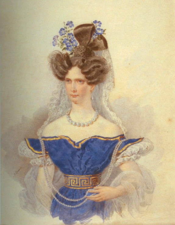 Porträt der Kaiserin Alexandra Fjodorowna (Charlotte von Preußen), Frau des Kaisers Nikolaus I. (179 von Brüllow