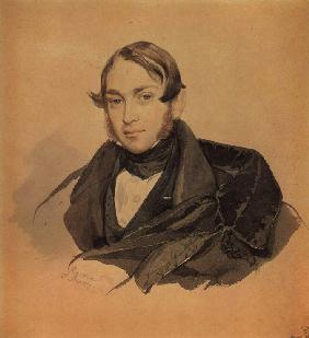 Porträt des Schriftstellers Sergei Sobolewski (1803-1870) 1832