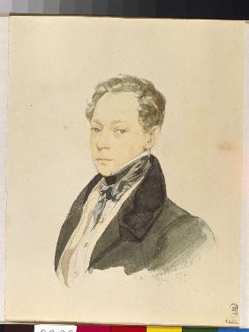 Porträt von Maler Pjotr Bassin (1793-1877) 1830