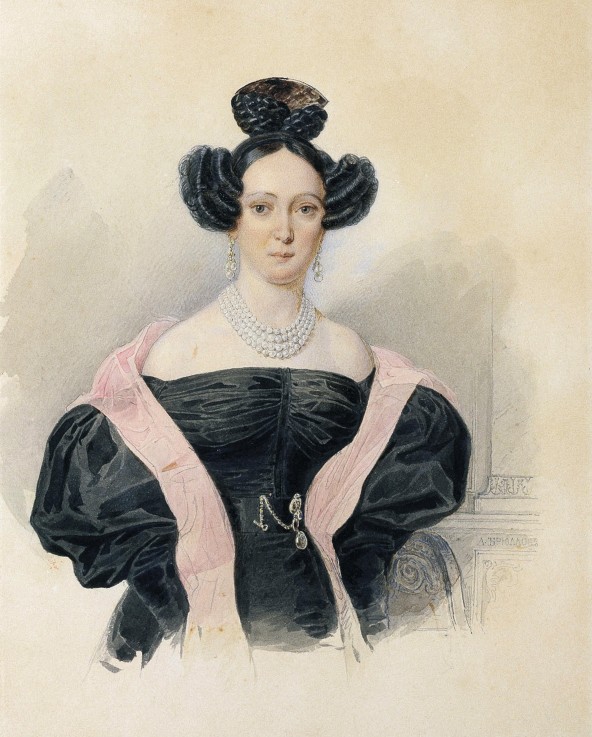 Porträt von M.O. Smirnowa von Brüllow