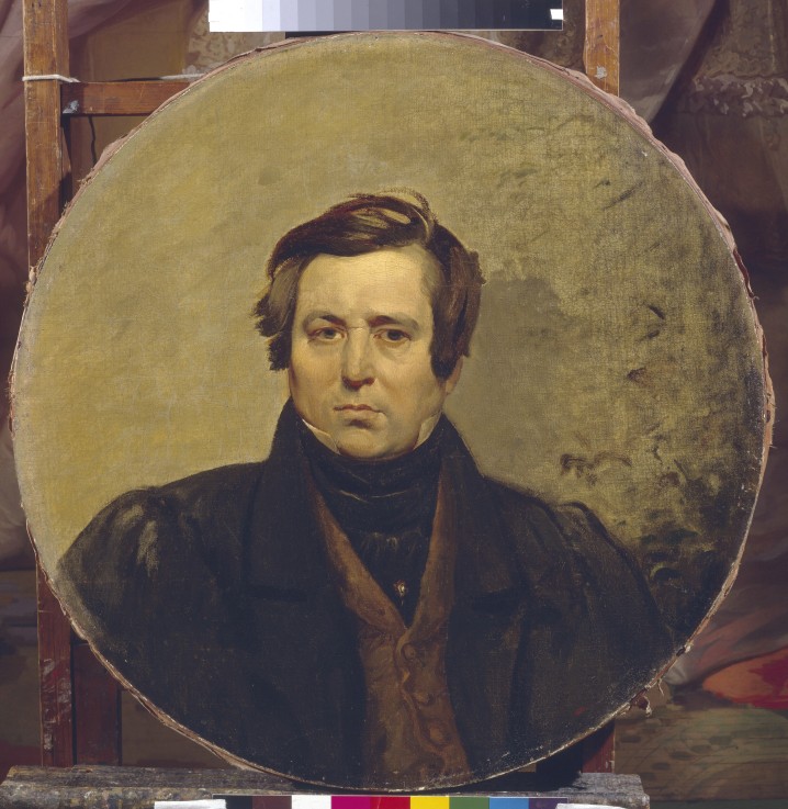 Porträt von Schriftsteller Wassili Iwanowitsch Orlow (1792-1860) von Brüllow