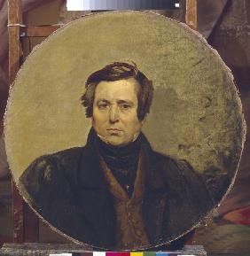 Porträt von Schriftsteller Wassili Iwanowitsch Orlow (1792-1860) 1836