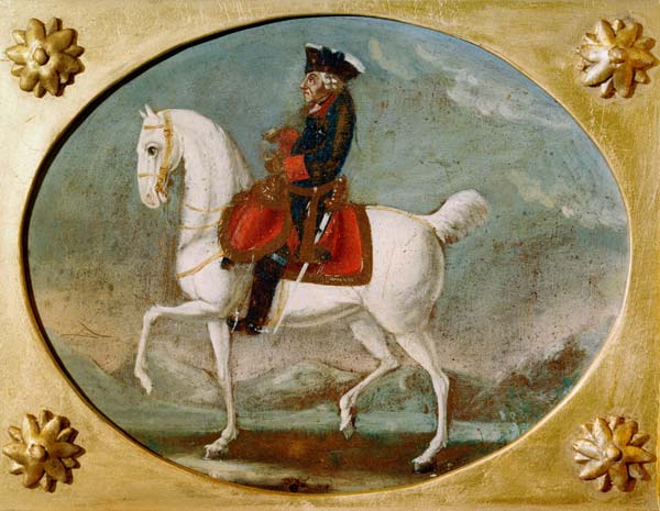 Friedrich d.Gr. zu Pferd von Chodow.