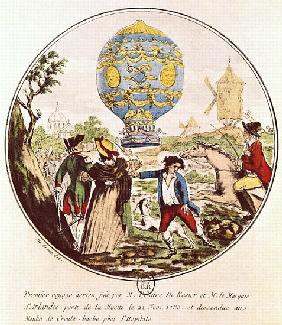 The First Aerial Voyage Monsieur Francois Pilatre de Rozier (1754-85) and the Marquis of Arlandes (1