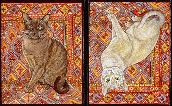 Burmese Carpet-Patch, 1997 (acrylic on panel)  von Ditz