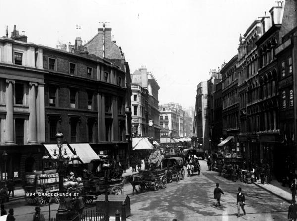 Gracechurch Street, London, c.1890 (b/w photo)  von English Photographer