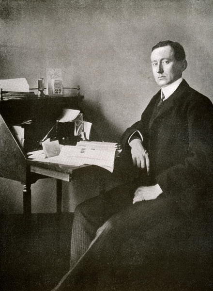 Guglielmo Marconi, from ''The Year 1912'', published London, 1913 (b/w photo)  von English Photographer