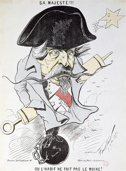 Sa Majeste!!! Ou l''habit ne fait pas le moine!'', caricature of Louis-Napoleon Bonaparte (1808-73)  von Faustin (Faustin Betbeder)