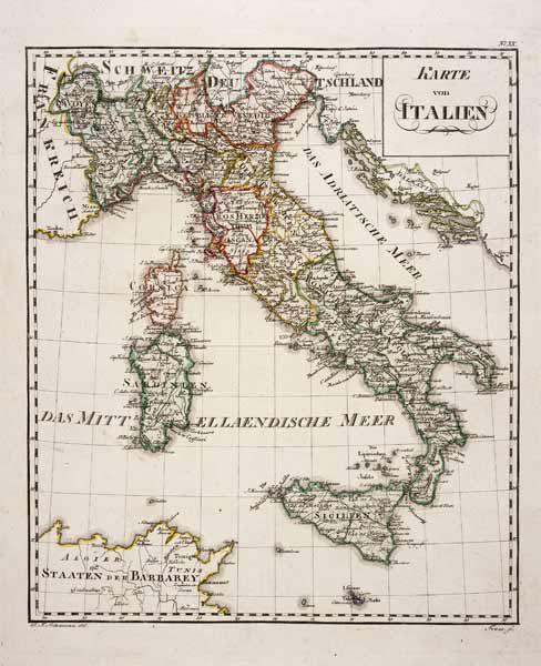 Italien, Landkarte
