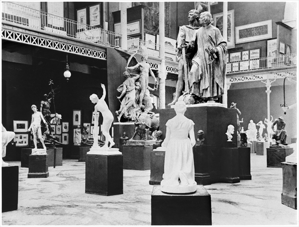 Belgian Fine Arts at the Universal Exhibition, Paris, 1889, (b/w photo)  von French Photographer