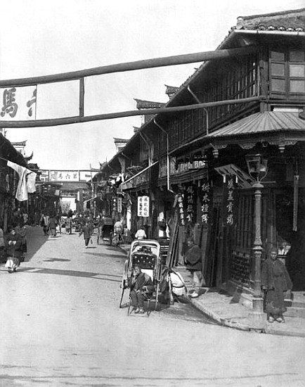 Chinatown in Shanghai, late 19th century von French Photographer
