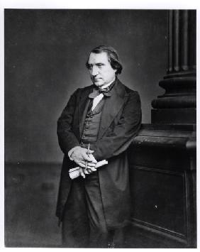 Portrait of Ernest Renan (1823-92) 1865 (b/w photo) 