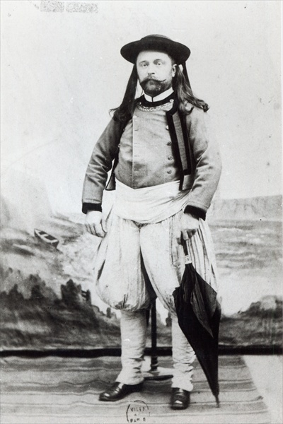 Emile Zola (1840-1902), photographed in Quimper (b/w photo)  von Genot (19th century)