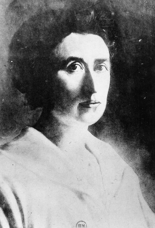 Rosa Luxemburg (1871-1919) (oil on canvas) (b/w photo)  von German Photographer