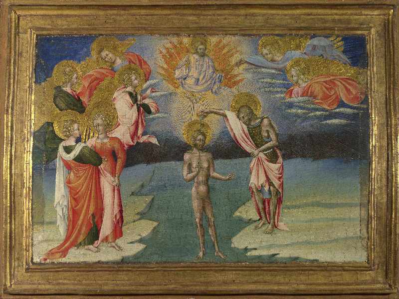 Die Taufe Christi Predella von Giovanni di Paolo di Grazia