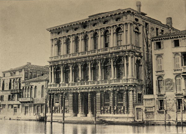 Robert Browning''s (1812-89) residence in Venice (litho)  von Italian School