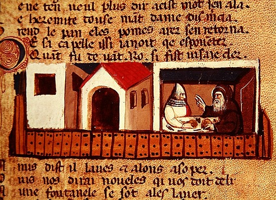 Seeking asylum in a convent, from ''Codex Entree d''Espagne'' von Italian School