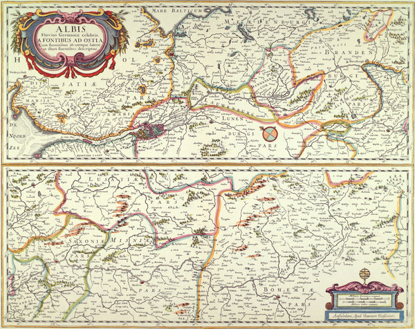 Elbe, Landkarte von Janssonius