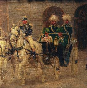 Kaiser Franz Joseph in der Kutsche