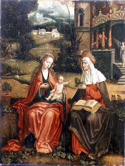Madonna and Child with St. Anne von Master of 1518