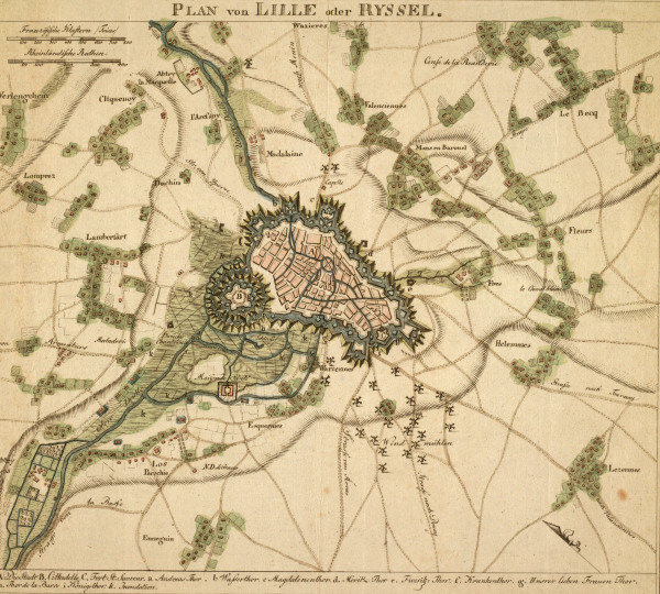 Lille, Stadtplan von Müller