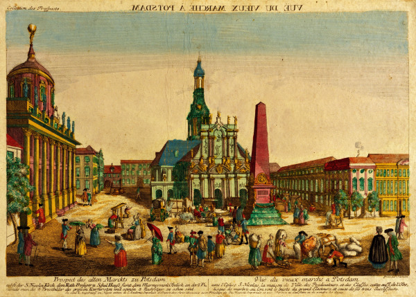 Potsdam, Alter Markt,Kupferstich um 1760 von Nabholz