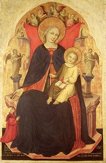 Madonna and Child Enthroned with the Donor Vulciano Belgarzone di Zara, c.1394 von Nicolo di Pietro