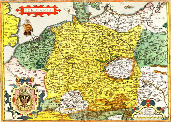 Landkarte des deutschen Reiches von Ortel.