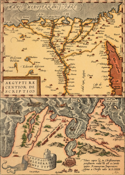 Landkarte Ägypten u.Tunis von Ortelius