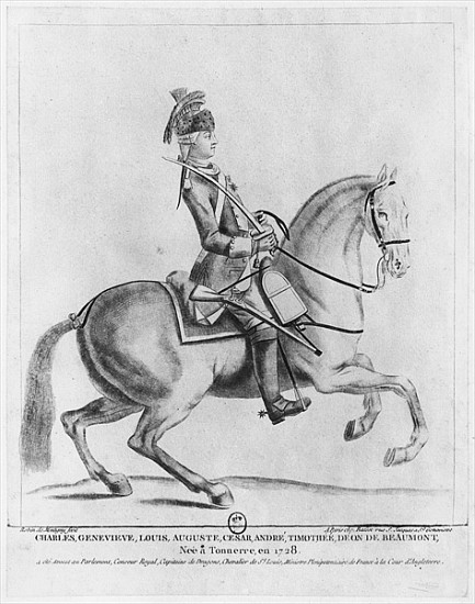 The Chevalier d''Eon as a Dragoon von Robin de Montigny