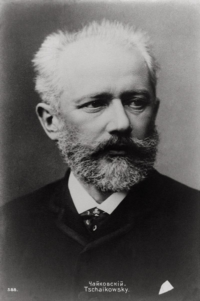 Piotr Ilyich Tchaikovsky (1840-93) (b/w photo)  von Russian Photographer