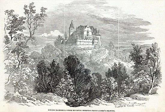Schloss Kalenberg; engraved by W.J. Linton, from ''The Illustrated London News'', 16th August 1845 von Saxe-Coburg
