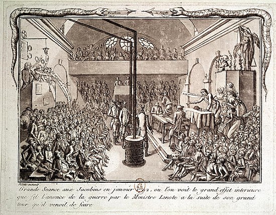 Meeting of the Jacobin Club, January 1792 von Vilette