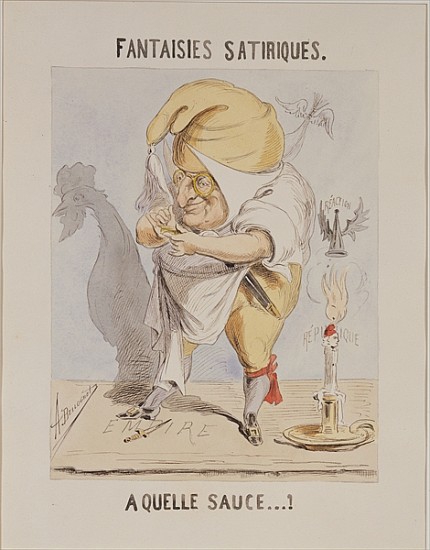 Satirical Fantasies, caricature of Adolphe Thiers (1797-1877) von A. Belloguet