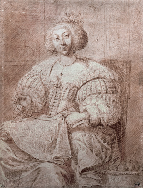 A.Bosse, Stickende Frau im Lehnstuhl von Abraham Bosse