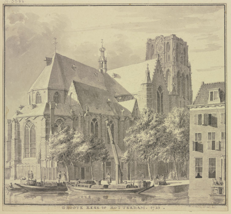 Groote Kerk te Rotterdam von Abraham de Haen d. J.