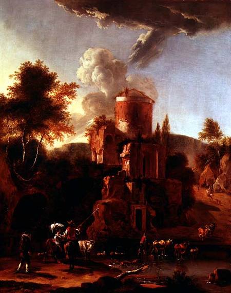 Italian Landscape with ruins von Abraham-Jansz Begeyn