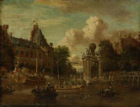 Die Ankunft der Gesandtschaft von Moskowien in Amsterdam im August 1697