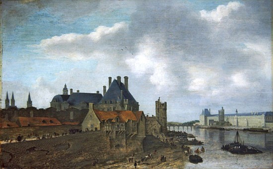 Nevers Hotel and the Louvre Palace von Abraham de Verwer