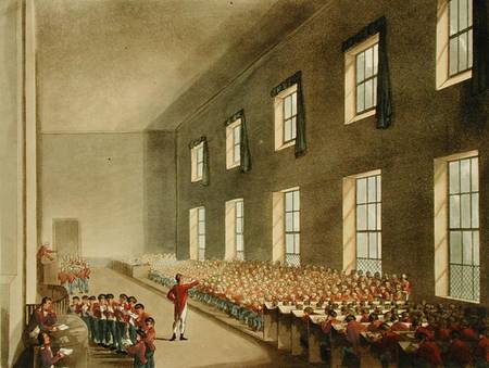 Military College, Chelsea, from 'Ackermann's Microcosm of London', engraved by Thomas Sunderland (fl von A.C. Rowlandson