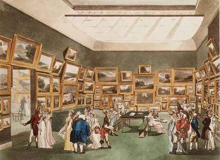 Old Bond Street: Exhibition of Watercolour Drawings from Ackermann's 'Microcosm of London' von A.C. Rowlandson