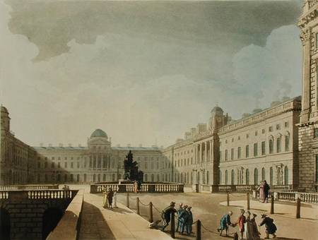 Somerset House, Strand, from 'Ackermann's Microcosm of London', engraved by John Bluck (fl.1791-1819 von A.C. Rowlandson