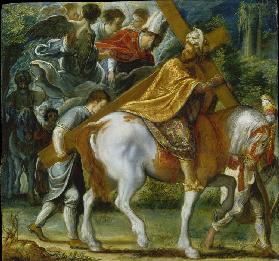 Heraklius wird der Einzug in Jerusalem zu Pferde verweigert