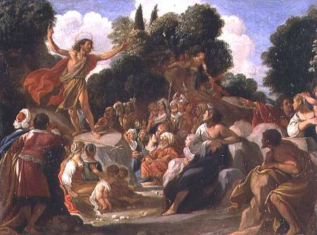 St. John the Baptist Preaching (panel) von Adam Elsheimer